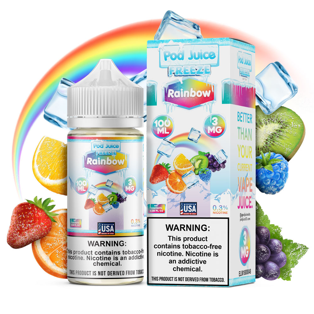 Pod Juice Synthetic Rainbow Freeze 100mL